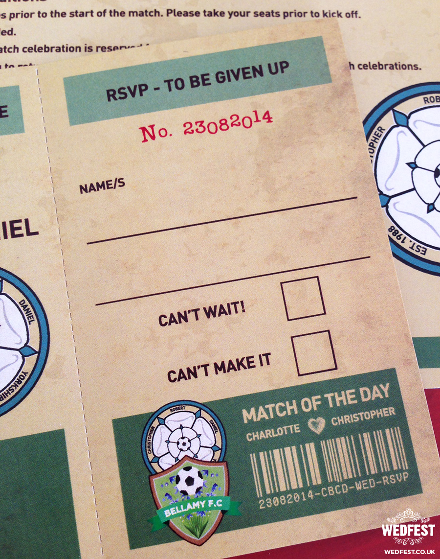 Download this Retro Football Tickets Wedding Invitations picture
