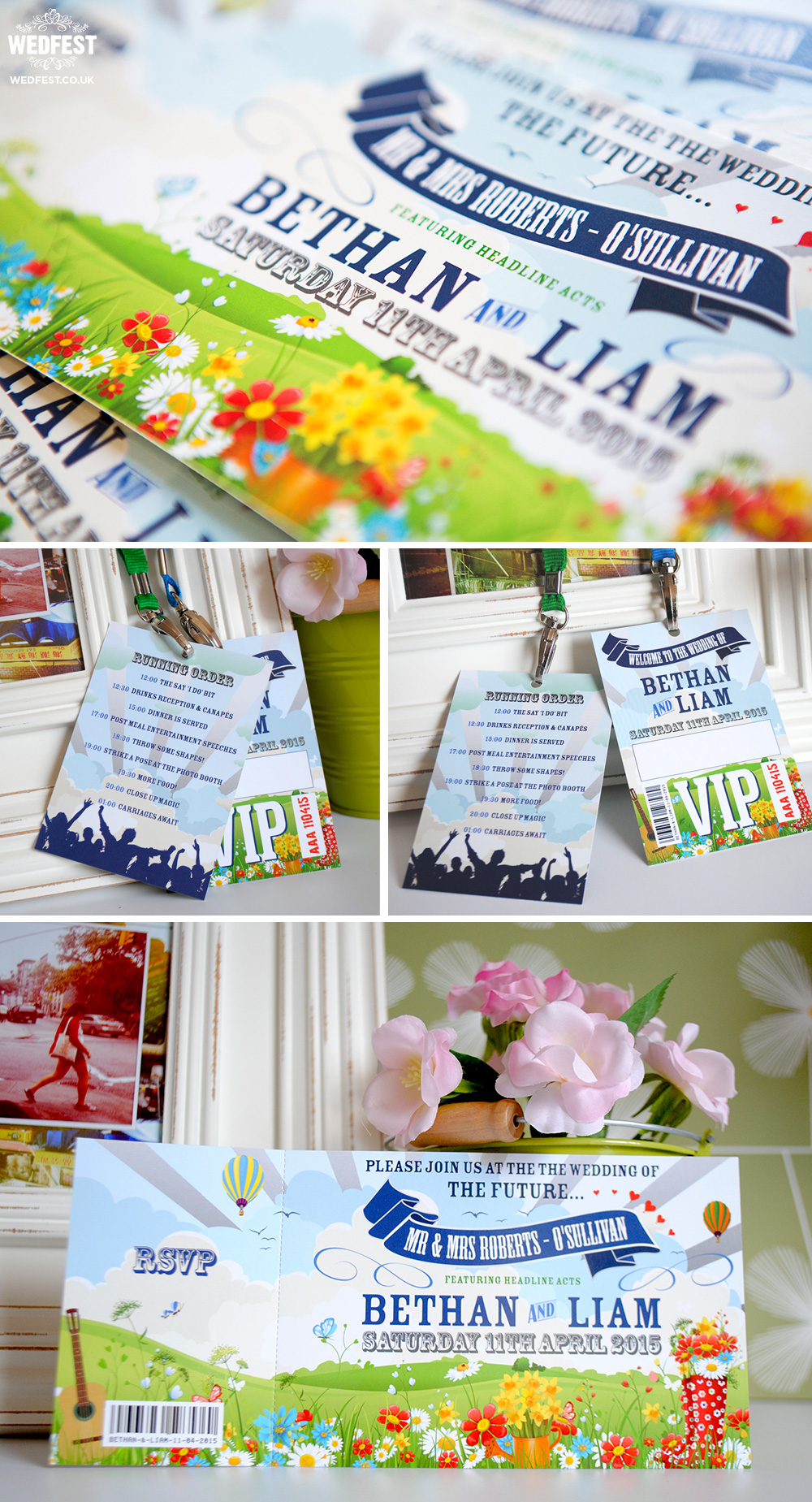 Festival Style Wedding Invitations | WED FEST