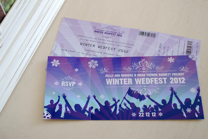 concert tickets wedding invitations | wedfest