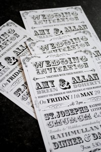 festival poster style wedding invitations | wedfest