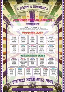 festival poster wedding seating table plan | wedfest