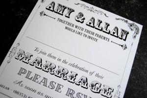 festival theme wedding invites | wedfest