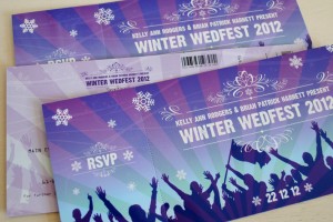 festival tickets wedding invites | wedfest