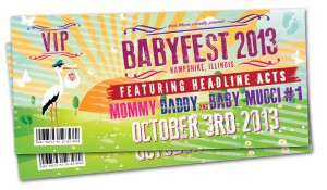 babyfest | baby shower ticket invitations
