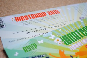 festival tickets wedding invites