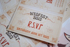 art deco wedding festival invitations