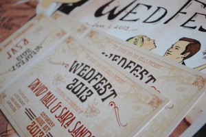 art nouveau wedfest wedding invitations