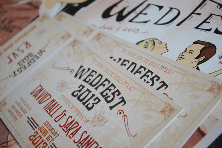 Art Deco / Art Nouveau Wedding Invitations WEDFEST