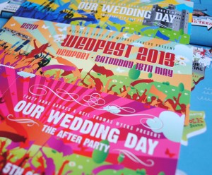 concert themed wedding invites