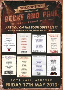 concert tour wedding poster | concert guest list wedding seating plan