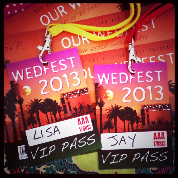 festival wedding vip lanyards