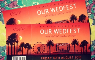summer festival themed wedding invitations