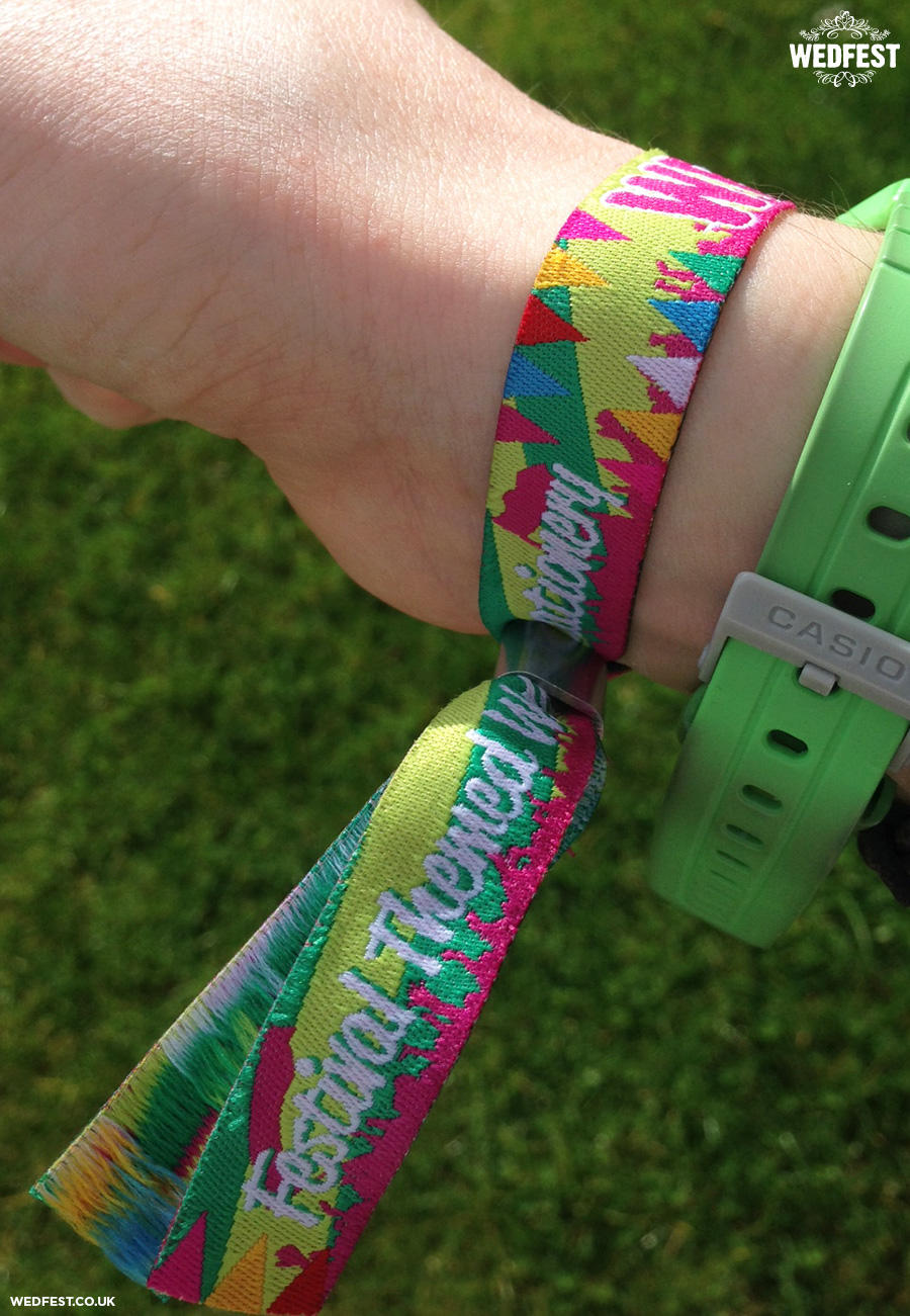 Fabric wristbands festival weddings