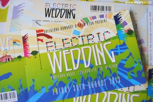 electric picnic wedding invitation