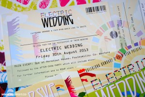 electric wedding invitation