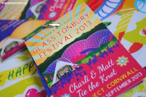 glastonbury festival wedding stationery