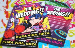 ibiza themed wedding invitations