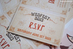 wedfest vintage chic wedding invites