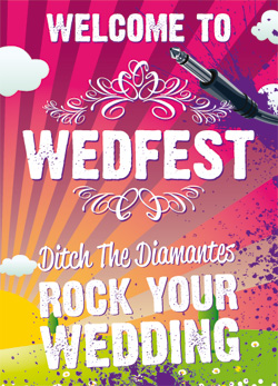 wedfest festival themed wedding stationery