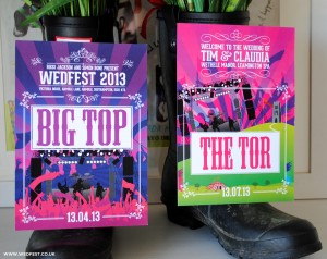 glastonbury themed wedding stationery