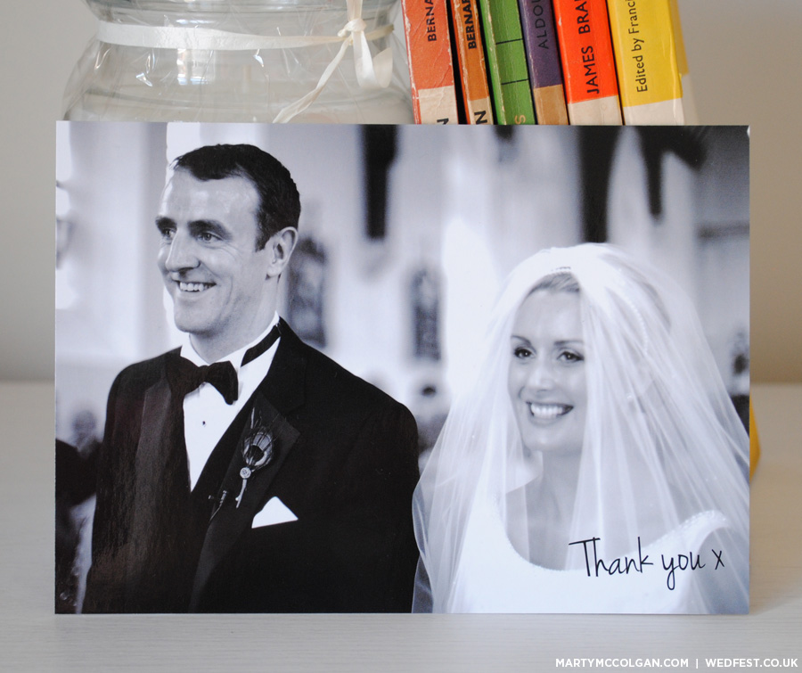 wedding thank you card postcards