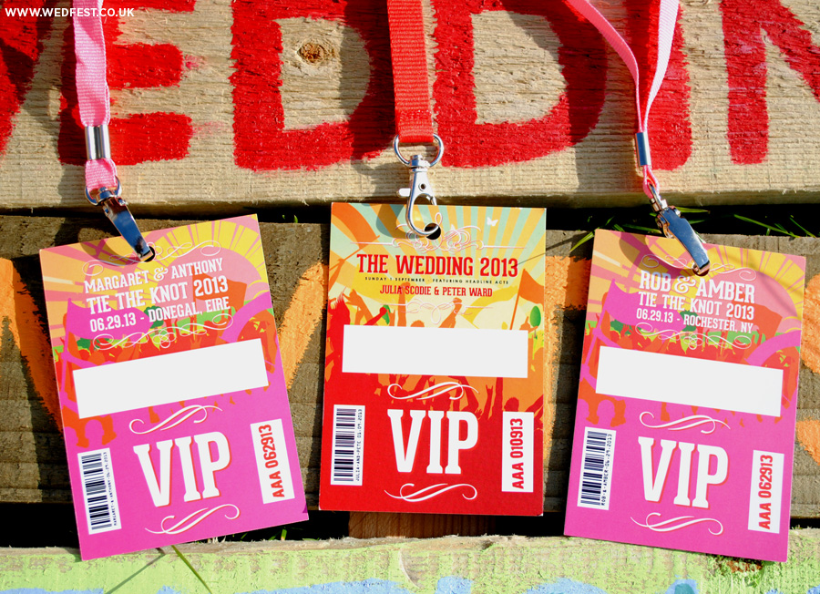 wedfest festival wedding vip neck lanyards