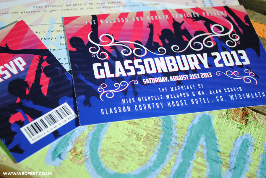 glastonbury festival inspired wedding