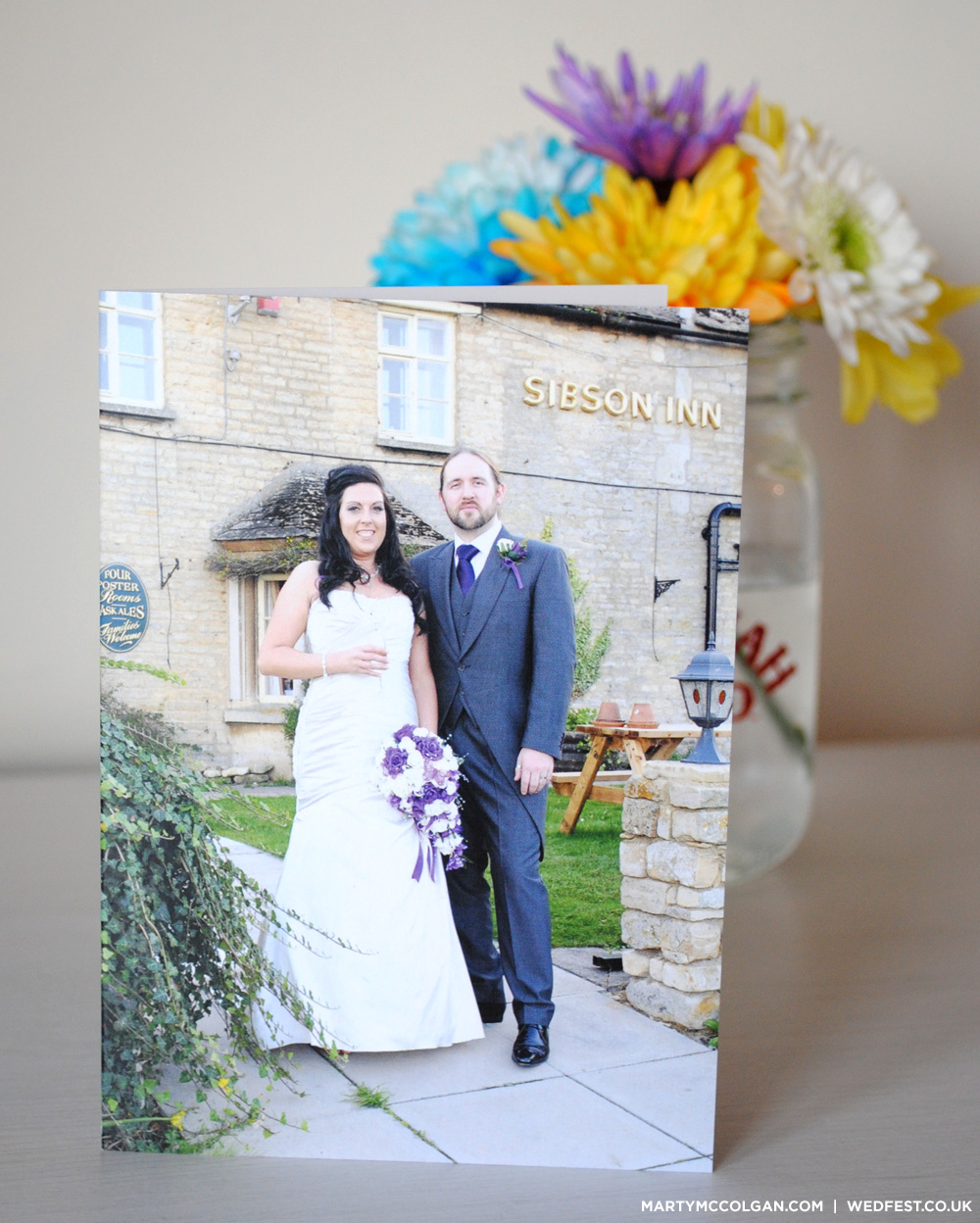 personalised photo wedding thank you cards