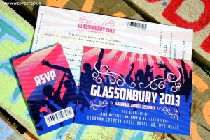 invitations de mariage Festival de Glastonbury