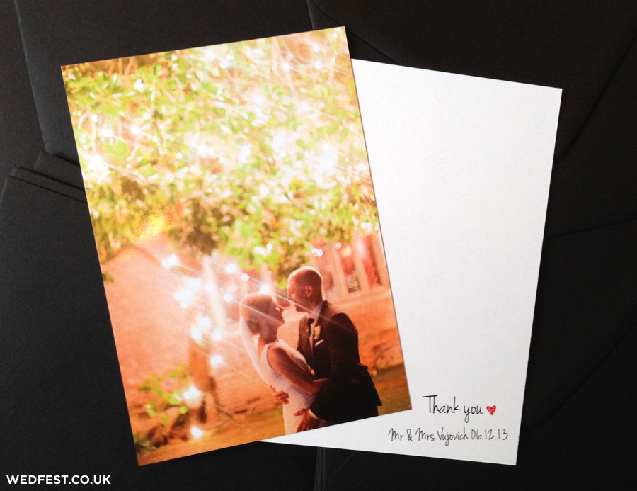 personalised wedding thank you cards