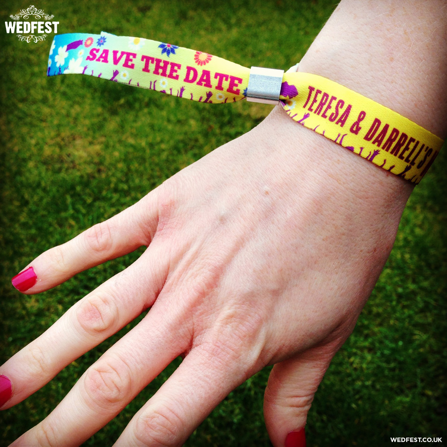 Festival Wedding Wristbands Personalised Wristbands Woven Fabric Wedfest Wristbands