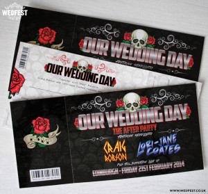 heavy metal wedding invites