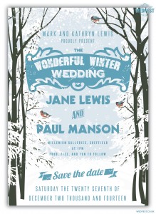 winter wedding save the date