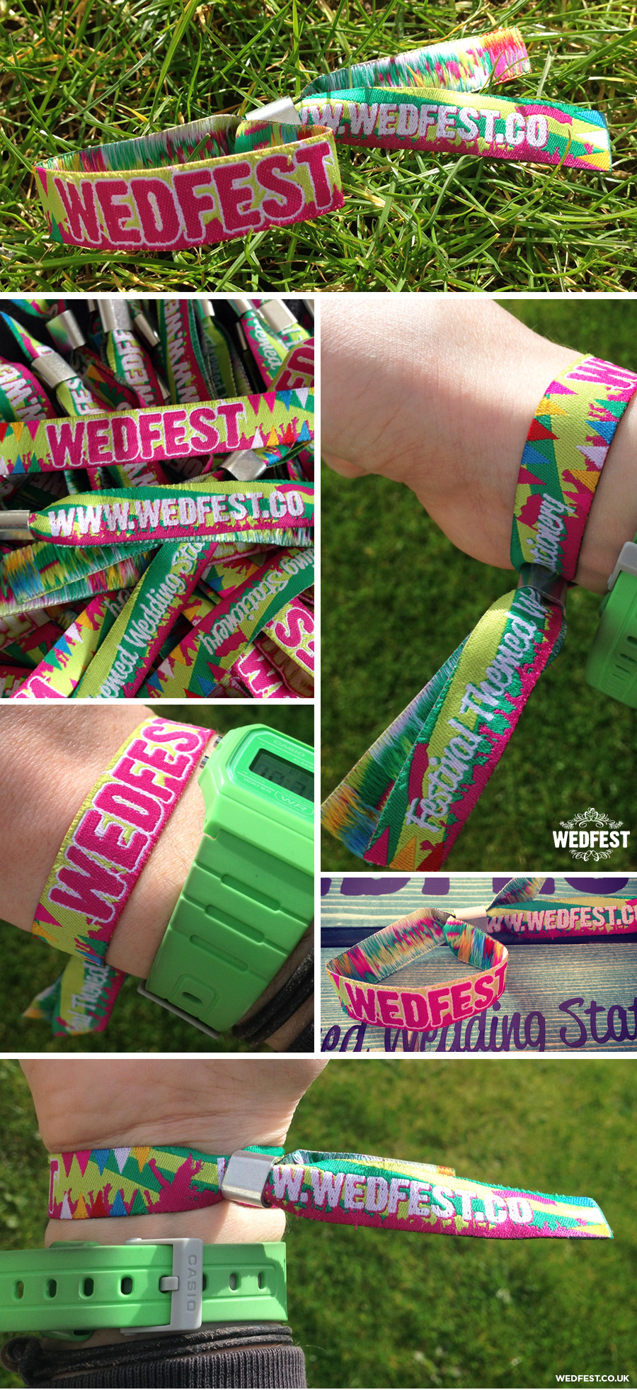 woven fabric festival wristbands