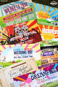 festival themed wedding invites