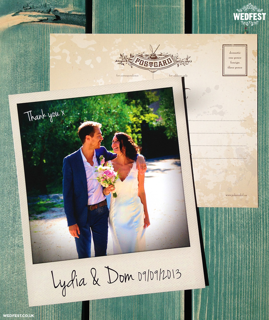 polaroid photo wedding cards