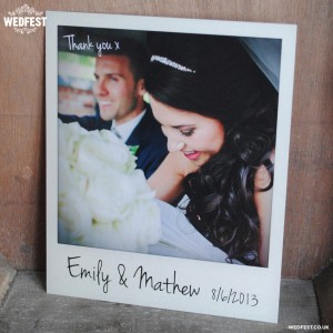 polaroid photo wedding postcards