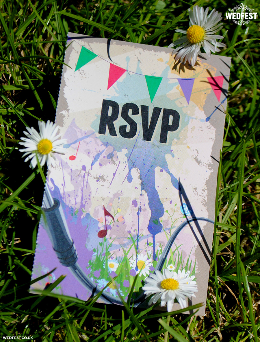 paint splatter wedding invite