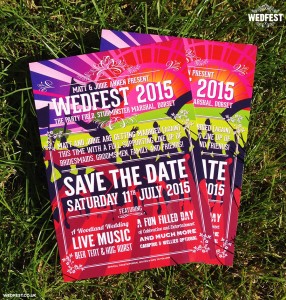 wedfest festival wedding save the date cards