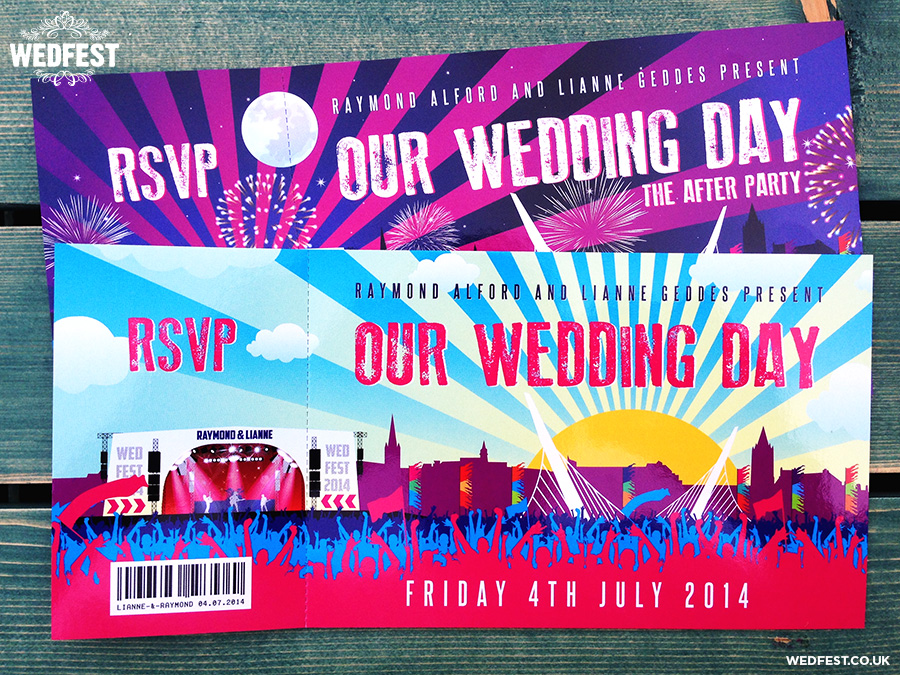 Big Weekend Festival Style Wedding Invitations