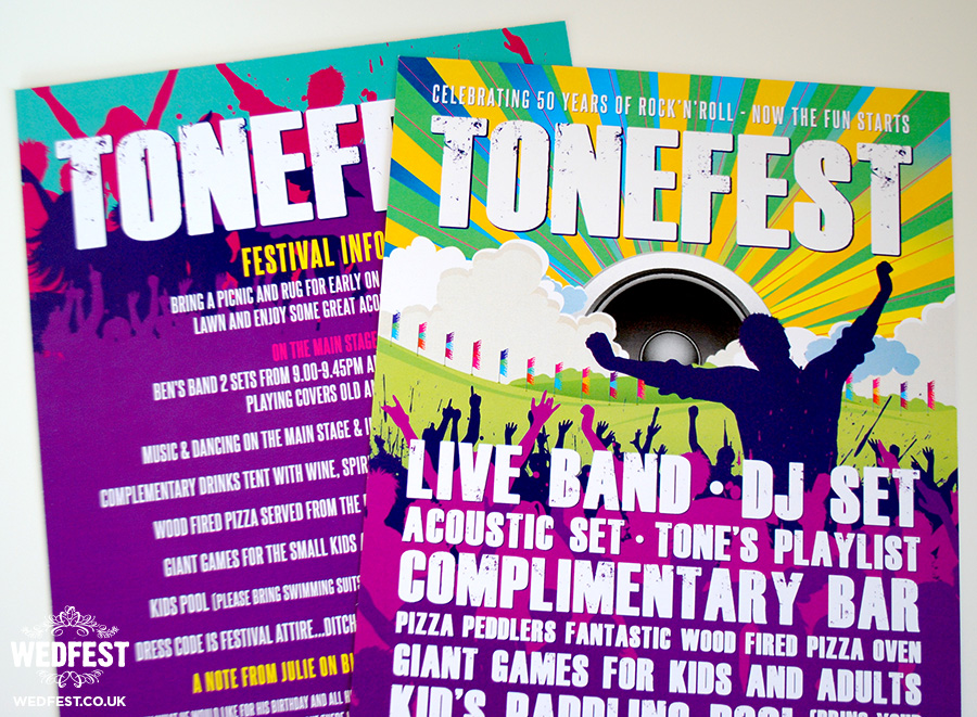 TONEFEST festival poster birthday party invitations
