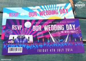 big weekend festival wedding stationery