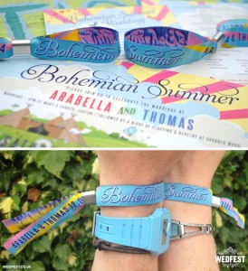 bohemian summer wedding festival wristbands