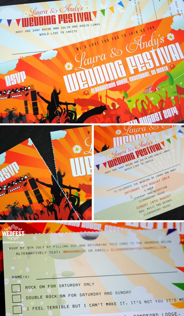 festival wedding invites