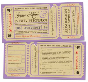 movie ticket wedding invites