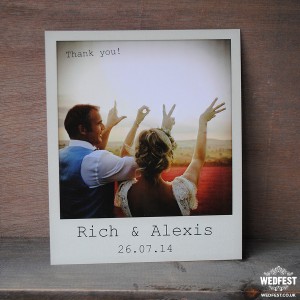 polaroid wedding thank you cards