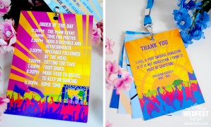 wedding order of the day programme lanyards