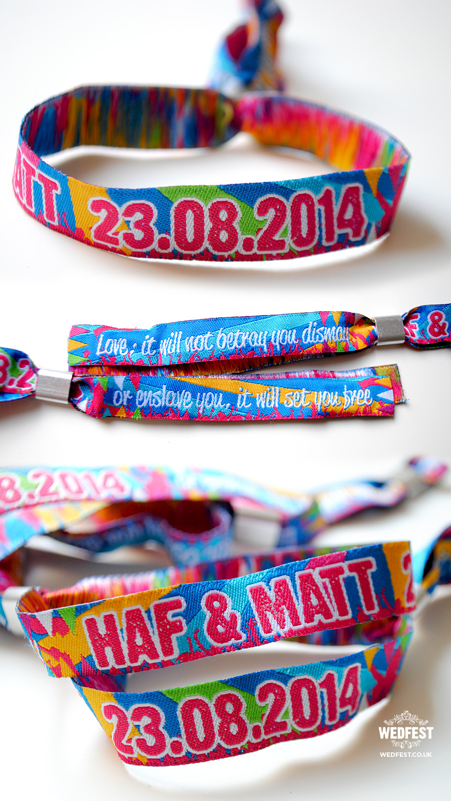 fabric wristbands for weddings and events