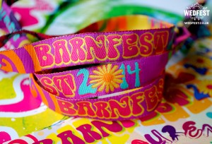 flower power wedding wristbands