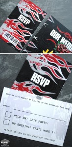 heavy metal wedding invitations